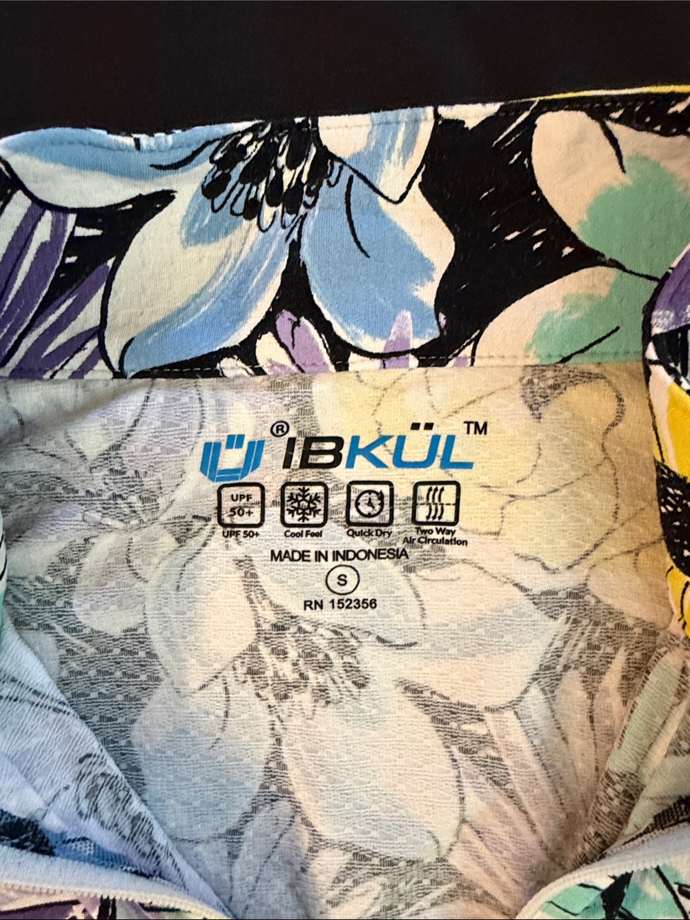 IbkulFloral Quarter-Zip Long Sleeve Top - Multicolor Bloom - Picture 2 of 2